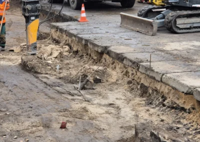 Demolice v areálu sběrného dvora ve Staré Boleslavi