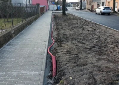 Zámková dlažba – chodníky Okružní – Stará Boleslav